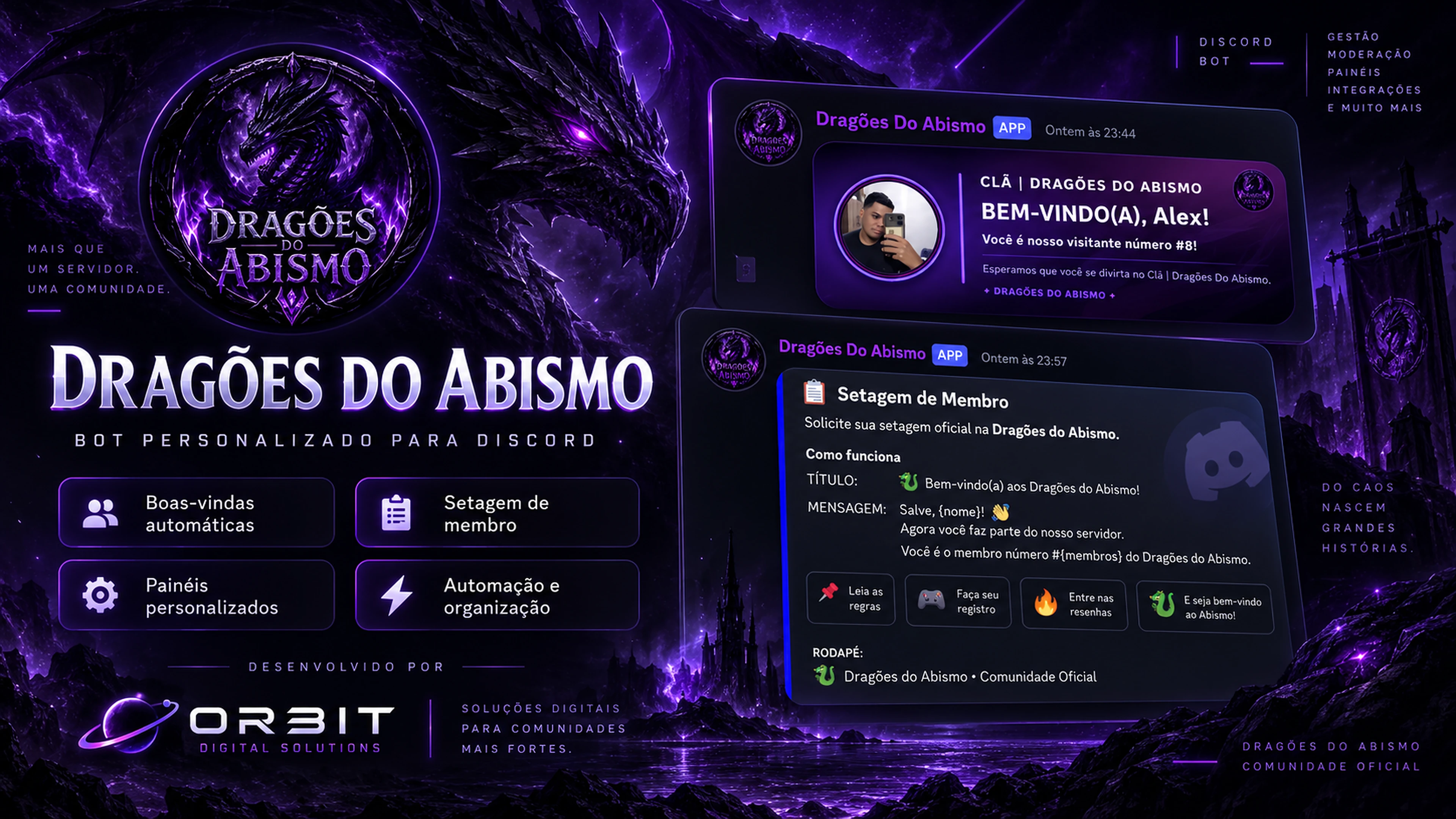 Projeto Dragões do Abismo desenvolvido pela Orbit Digital Solutions